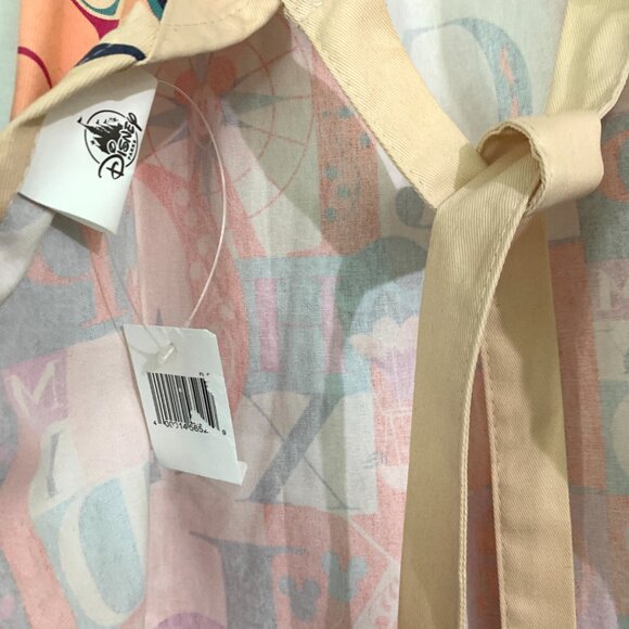 Disney Parks Apron ABC Theme Park Icons Letters Castle Kitchen Cooking New - Picture 4 of 4